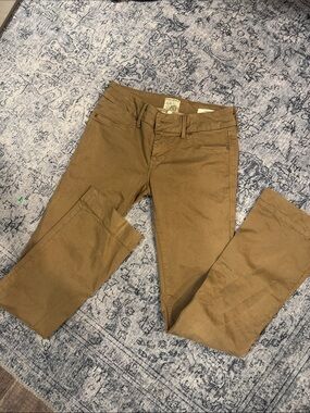 Dylan George Women’s SANDRA Flap Boot Cut Jeans in Olive Brown -27